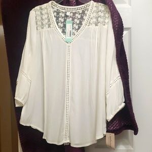 Crochet detail top. Size medium